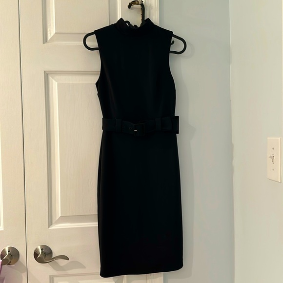 Express Dresses & Skirts - Express Midi Sleeveless Dress in Black with Adjustable Belt